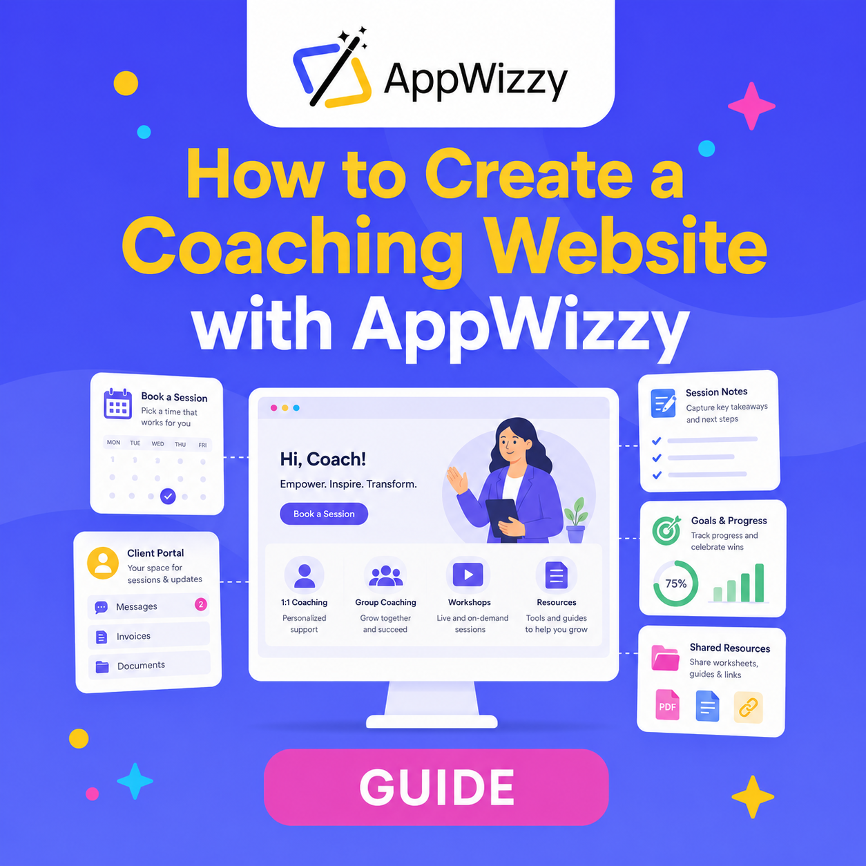 How to Create a Coaching Website with AppWizzy
